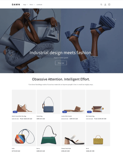 Luxury bags template preview
